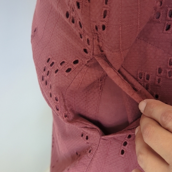 Prana Brick Red Eyelet Dress - Picture 4 of 11